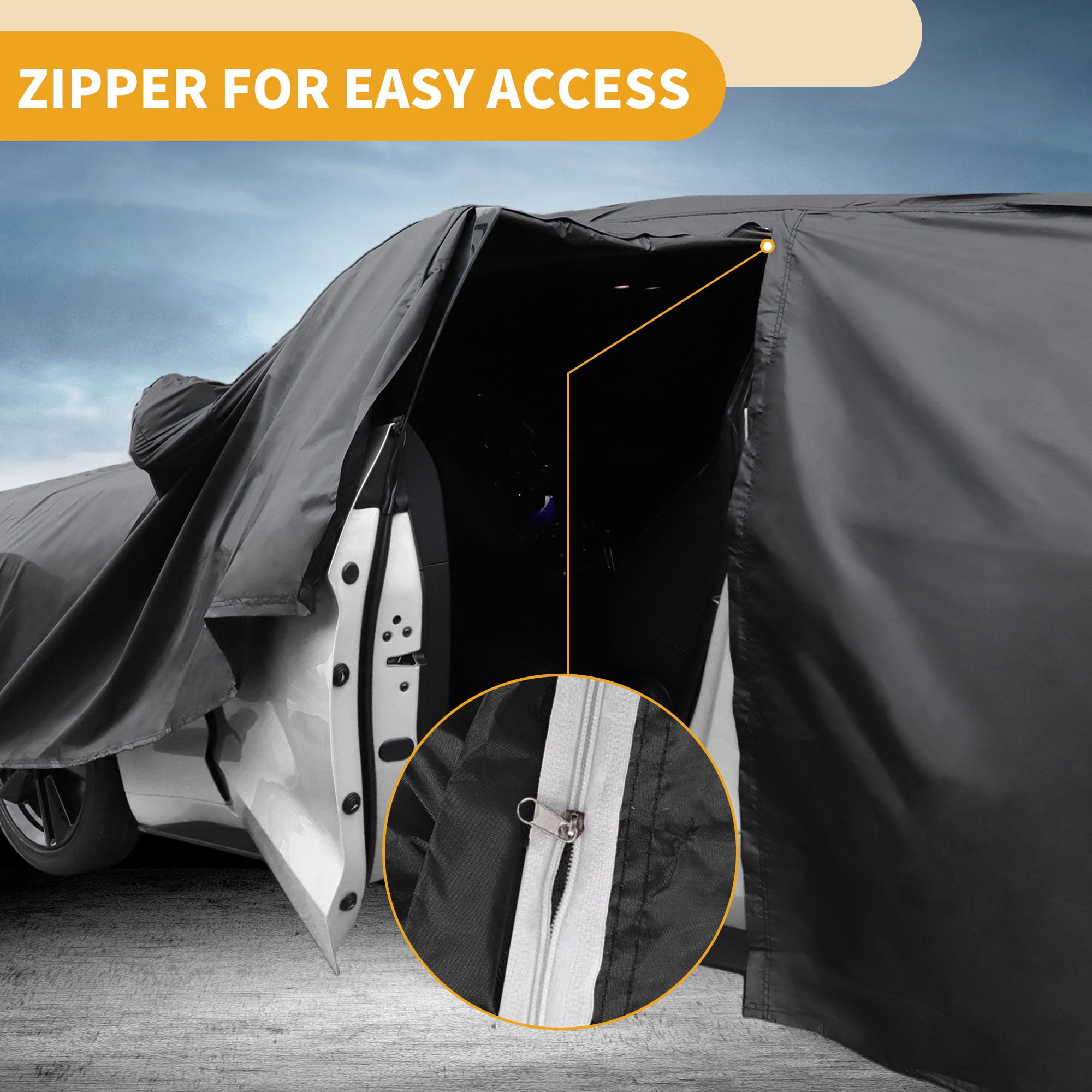 Unique Bargains Durable Waterproof Car Cover Black ["for Toyota Camry"]