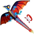 thumbnail image 1 of Hengda Kite-Upgrade Cometa Dragón Clásica Cometas Dragón Estereoscópicas Para Niños Y Adultos Fácil De Volar Para Principiantes Pascua 55 Pulgadas X 62 Pulgadas Una Sola Línea Con Cola, 1 of 8