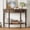 Walnut, variant on DRNANLIT Half Moon Console Table with Drawer & Shelf, Rustic Solid Wood, Natural for Entryway Hallway