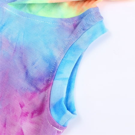 

Cathalem Teen Fashion Outfits Kids Toddler Boy Girls Clothes Sports Casual Tie Dye Prints 3 to 6 Month Baby Girl Clothes Childrenscostume Purple 18-24 Months