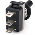 thumbnail image 3 of Baomain Car Toggle Switch SPDT Latching (Maintained) ON-Off-ON 3 Pin 3 Position 12V 25A with Waterproof Cover for Auto, 3 of 5