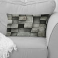 thumbnail image 2 of Designart "Concrete Wall Optical Art" Brick Printed Throw Pillow, 2 of 5