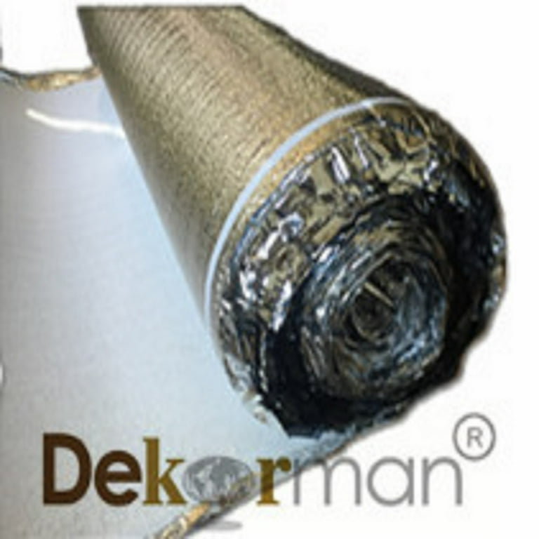 Dekorman 2mm Thickness Silver EVA 2-N-1 Moisture Barrier Foam Underlayment, 200 sqf per roll Dekorman 2mm Thickness Silver EVA 2-N-1 Moisture Barrier Foam Underlayment, 200 sqf per roll