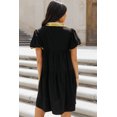 thumbnail image 3 of Ushdele Black Sequin Bubble Sleeve Mini Dress - Game Day Glamour!, 3 of 8