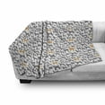 thumbnail image 3 of Dogs Soft Flannel Fleece Blanket, Pattern with Dog Silhouettes Different Breeds Animal Pet Lover Themed Print, Cozy Plush for Indoor and Outdoor Use, 70" x 90", Grey Orange and White, by Ambesonne, 3 of 6