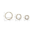 thumbnail image 5 of Wall Mounted Circle Shelf for Home Decor - Round Metal Hanging Storage Organizer for Living Room or Bedroom - Decorative Iron Accent Wall Organizer Storage for Office - Set of 3, 6", White & Gold, 5 of 11