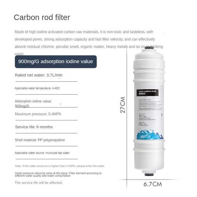 10 inch Water Filter Replacement,PP Cotton,T33 Actived Carbon Water Filter Removal The Cholorine,Water Filter System