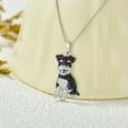 thumbnail image 4 of A stylish schnauzer dog pendant necklace with synthetic zircon mosaic, non-plated alloy pendant, fashionable theme, suitable for ages over 15 years old, synthetic stone making, stainless steel chain, 4 of 8