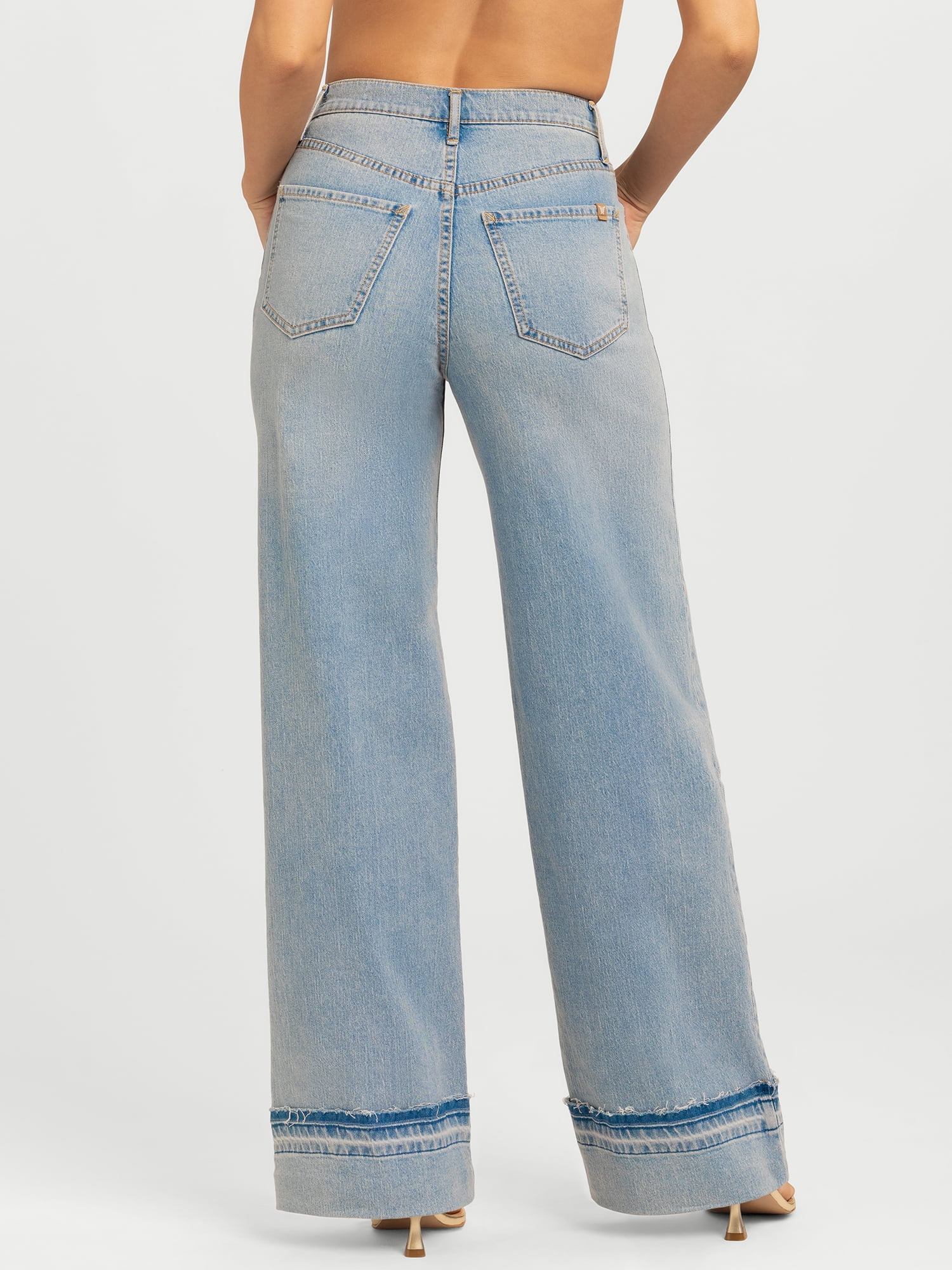 Jessica Simpson Women's and Women's Plus Freesia Wide Leg Jeans, 30", 32", and 34" Inseams, Sizes 2-24W