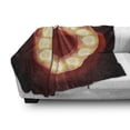 thumbnail image 3 of Letter O Soft Flannel Fleece Blanket, Entertainment World in Vegas Theme Vintage Casino Nightclub Theater Typeset, Cozy Plush for Indoor and Outdoor Use, 70" x 90", Ruby Yellow Black, by Ambesonne, 3 of 6
