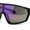 Black Purple - Purple Mirror, variant on Boys Child Size Mirror Lens Wrap Shield Sport Plastic Sunglasses Black Purple - Purple Mirror