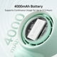thumbnail image 3 of Stroller Fan Baby Large, Safe Bladeless for Crib, Desk, Portable Battery Rechargeable Cooling Fan with Air Turbo Tech, Night Light, Food-Grade Gift for Mom/Dad/Friend - Green（4000mAh）, 3 of 5