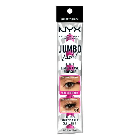 Nyx Professional Jumbo 2in1 Lnr N Lsh Adh Bddst Blk