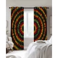 thumbnail image 4 of Colorful Ombre Boho Blackout Curtains for Bedroom Living Room Darkening Curtains 54 Inch Long Retro Red Green Yellow Gradient Art Short Curtain for Small Window Treatment Grommet Drapes 42"x54"x2, 4 of 9