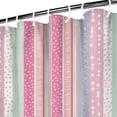 thumbnail image 3 of Pink and Green Striped Pattern Shower Curtain 84"x72" ,Bathroom Decorative Shower Curtains Set with 12 Hooks,Modern Waterproof Washable Shower Curtain, 3 of 6