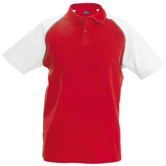 Kariban Mens Contrast Baseball Polo Shirt