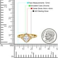 thumbnail image 4 of Oval Engagement Ring Accent Vintage Simulated CZ 925 Sterling Silver Size 6, 4 of 5