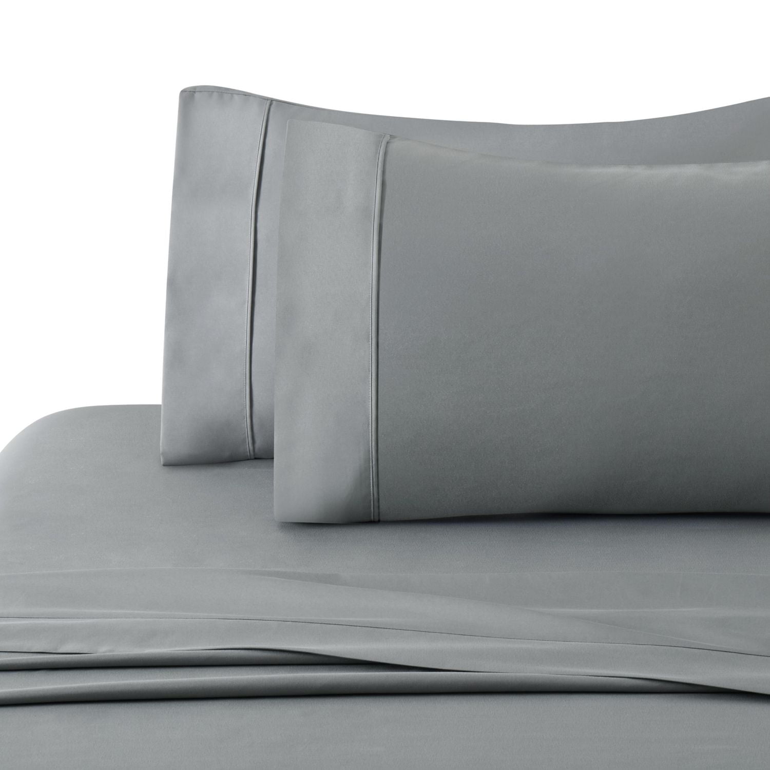 Literie Marina Decoration, 600 fils/cm², ultra douce, à poches profondes, en coton percale à fibres longues, toutes saisons, couleur grise