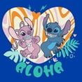 thumbnail image 2 of Toddler's Lilo & Stitch Aloha Couple Graphic Tee Royal Blue 3T, 2 of 3