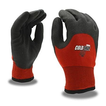 

12-Pack of Cordova 3905XXL Cold Snap Max Work Gloves Two-Ply Red Nylon Shell Brushed Acrylic Terry Lining 3/4 Black Foam PVC Coating ANSI Cut Level A3 2X-Large