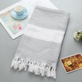 thumbnail image 3 of 100*180CM Turkish Cotton Beach Tassel Towel Shawl Bath Towel Outdoor Travel Camping Shower Towels, 3 of 3