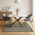thumbnail image 3 of ODIKA Striped Vintage Symmetrical Pinstripe Wide Bands Doormat Farmhouse for Small Living Room, Playroom, Bedroom, Easy Care Kids Safe, 3 of 7