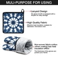 thumbnail image 7 of Blue Tie Dye Star Pattern Kitchen Oven Mitt and Pot Holder Sets 4 Pcs for Baking, Cooking and Grilling, Heat Resistant Up To 392 °F, 7 of 7