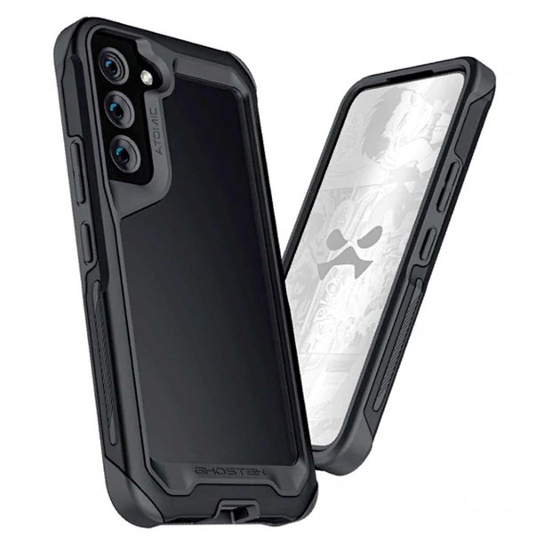 Funda GHOSTEK Atomic para Samsung S22 Aluminio Transp Negra