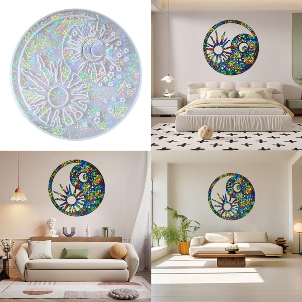 lanema Creative Round Sun Pattern Resin Pendant Molds for Unique Home Office Accent