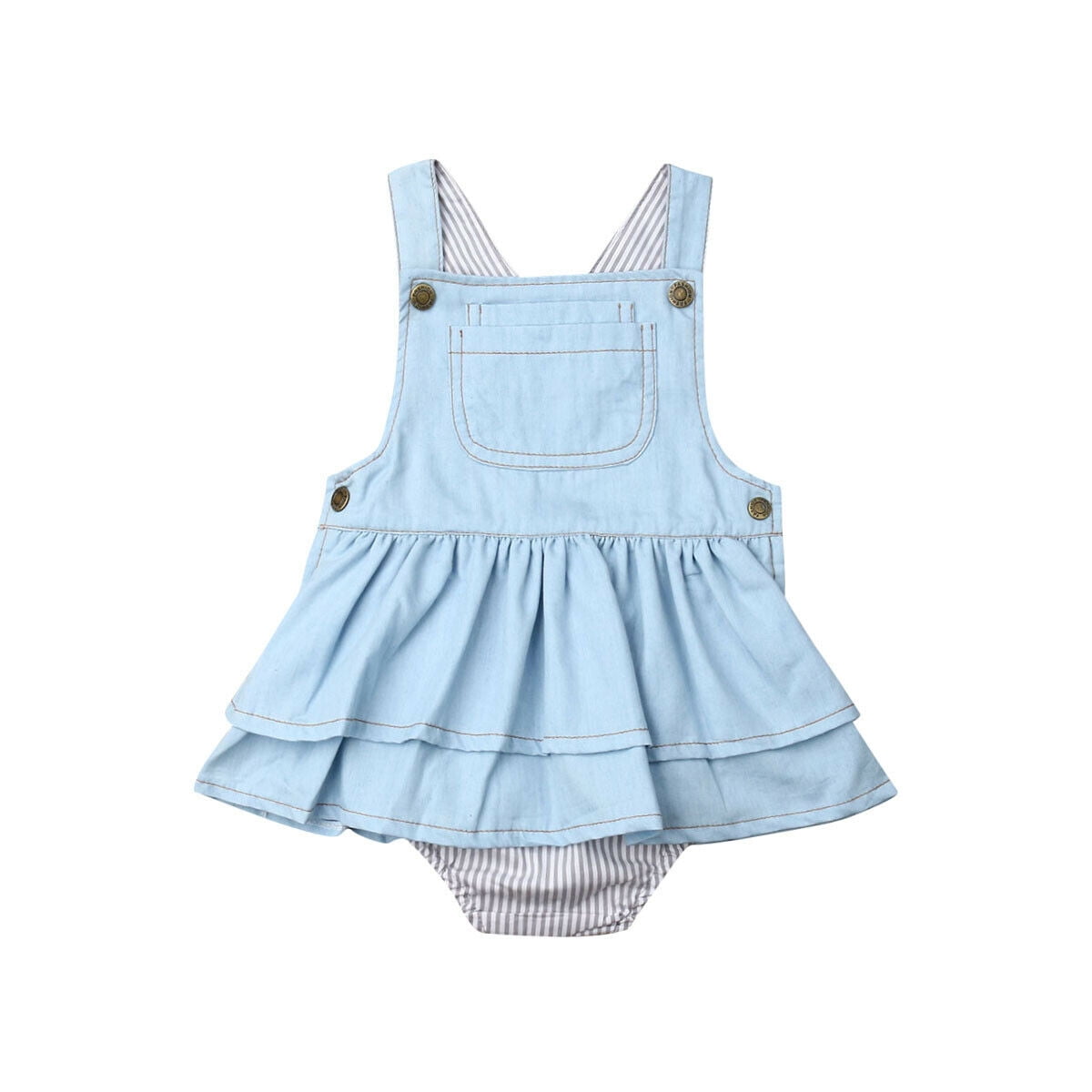 baby girl denim romper