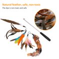 thumbnail image 2 of Cat Pet Feather Wand Cat Interactive Retractable Feather Toys Teaser with Bell 5 pcs Feather Replacement, 2 of 7