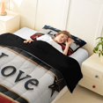 thumbnail image 3 of Manfei Peace Love America Twin Comforter Sets,Vintage Farmhouse Bedding Set,White Red,Black Reversible,2 Pieces,1 Comforter and 1 Pillowcase, 3 of 7
