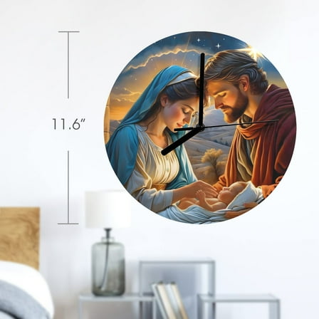 Wall Clock Artwork - Personalized Clocks 11.6" -  Holy Gift