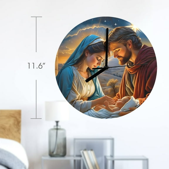 Wall Clock Artwork - Personalized Clocks 11.6" -  Holy Gift