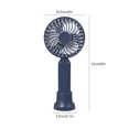 thumbnail image 3 of Ventilador portátil de 3 velocidades, ventilador de escritorio de mano, ventilador eléctrico inalámbrico ultrasilencioso, recargable por USB, 2000mAh para oficina/hogar/dormitorio DQrwqpou Libre de BPA, 3 of 3