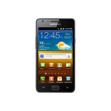 Samsung Galaxy S II - 3G smartphone / Internal Memory 16 GB - microSD slot - OLED display - 4.27" - 800 x 480 pixels - rear camera 8 MP - noble black