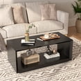 thumbnail image 5 of Wide Rectangular Coffee Table, coffee table modern, large coffee table, living room, 5 of 7