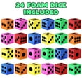 thumbnail image 3 of ArtCreativity Colored Foam Dice Set - Pack of 24, 1.5 Inches, Fun Dice for Kids, Multi-Color, 3 of 8