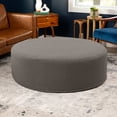 thumbnail image 4 of Jaxx Candler Round Coffee Table Ottoman, Oversized, 44-Inch, Boucle Dark Grey, 4 of 11