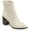Off White, variant on Journee Womens Kathie Inside Zip Stacked Heel Booties