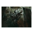 thumbnail image 3 of Fantasy World Cutting Board, Armored Evil Monster in Apocalyptic Imaginary Knight Character Print, Decorative Tempered Glass Cutting and Serving Board, in 3 Sizes, by Ambesonne, 3 of 5