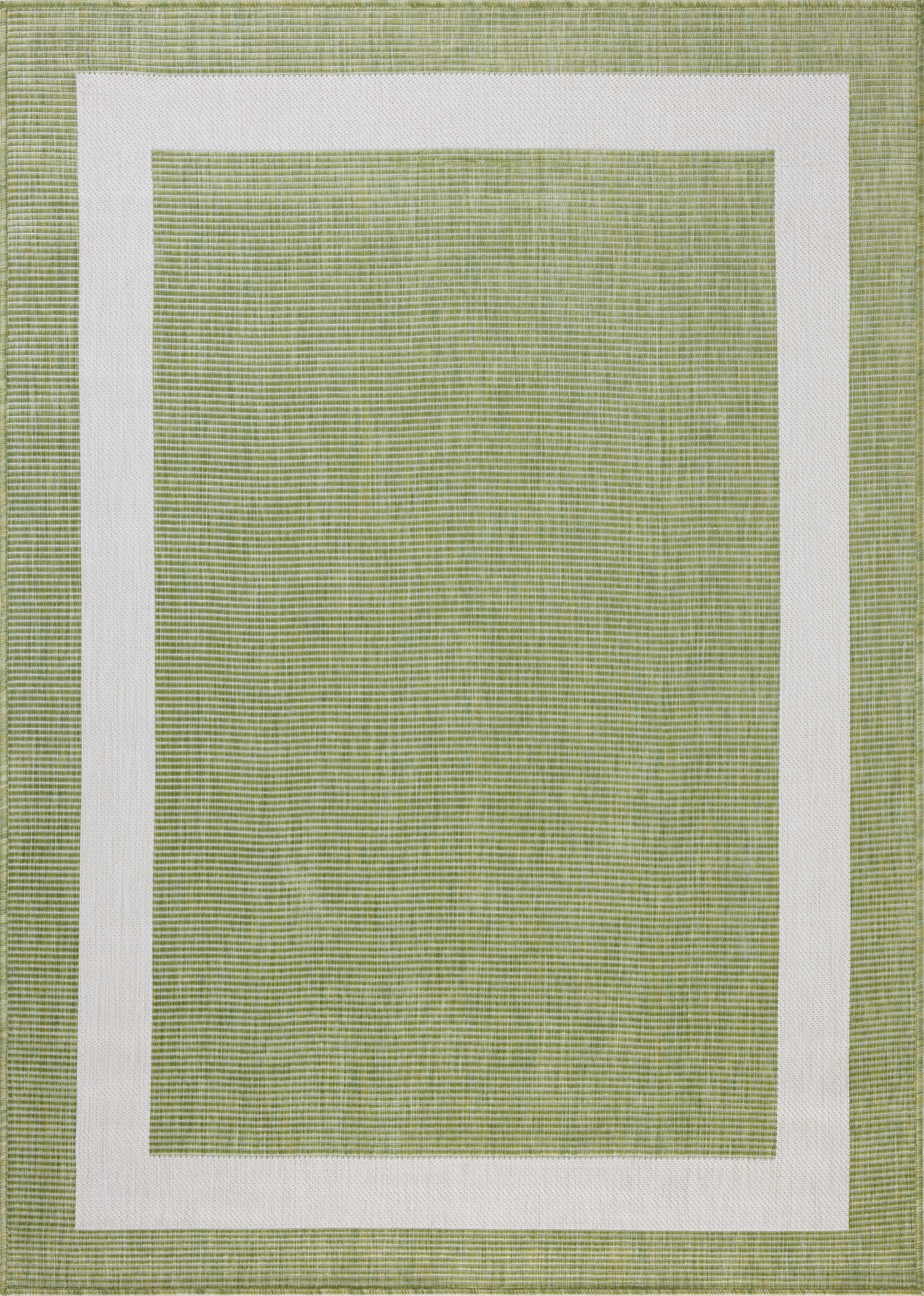 Indoor Outdoor Rug 4x6, Reversible, Loloi Easton Green / Ivory (4' x 6')