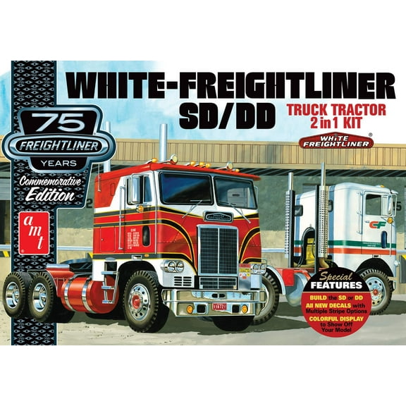 AMT 1046 1/25 Freightliner 2-in-1 Single/Dual Tractor Wh