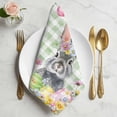 thumbnail image 2 of Sage Green Easter Cloth Napkins, Spring Watercolor Bunny Eggs Flower Plaid Washable and Reusable Dinner Napkins Set of 4, Table Napkin for Kitchen Party Birthday Wedding Hotel Housewarming 20"x20", 2 of 9