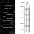 thumbnail image 1 of Plant Trellis Garden Obelisk Tool Set Durable Planting Support Frame Butterfly Clip Metal Black  Tower Flower Stand, 1 of 18