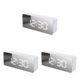 thumbnail image 3 of QualitChoice Digital Alarm Angle Adjustable 7.48-inch LED Acrylic Screen Cable Power Radio Projector Clock Indoor Clocks White Light 3Set, 3 of 6
