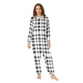 thumbnail image 4 of joogoo Buffalo Checkered Grid Unisex Adults Onesies Pajamas Jumpsuits L, 4 of 7
