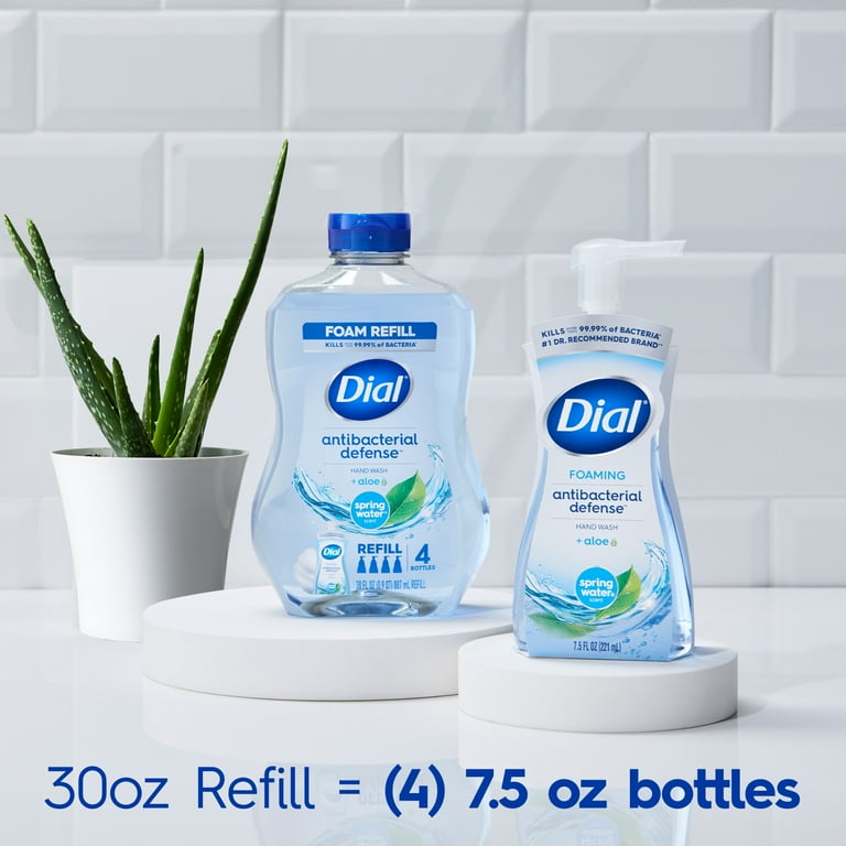 Dial Antibacterial Foaming Hand Wash, Spring Water, fl oz - Main Image