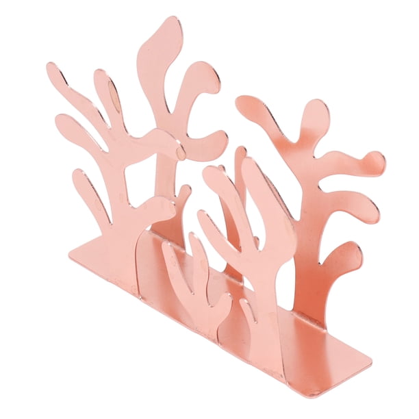 Servilletero Hueco Coral Patrón Toallero de Papel Soporte de Servilleta de Metal de Escritorio para Cocina Restaurante Pastel Tienda de Postres ANGGREK Otros