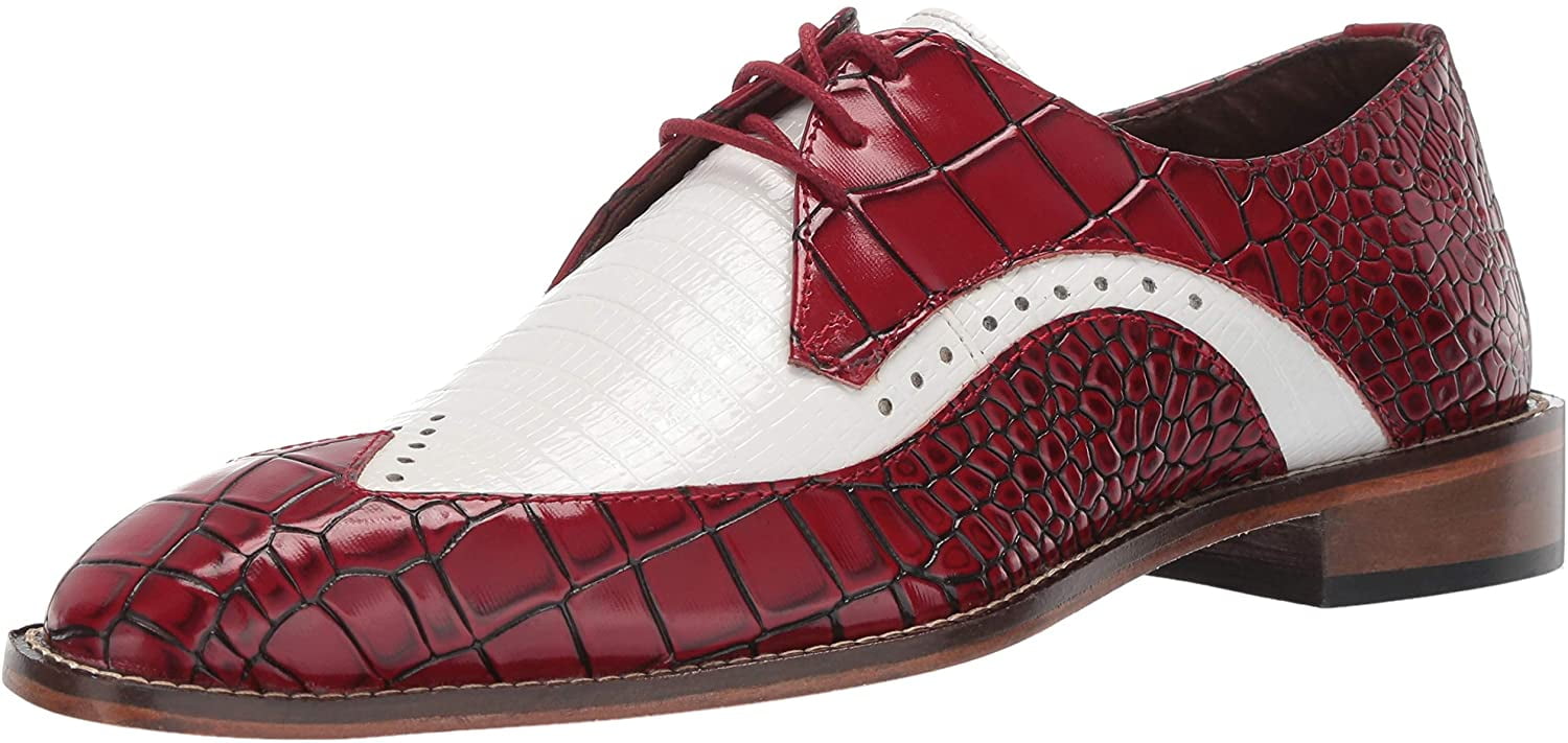 red and white stacy adams shoes